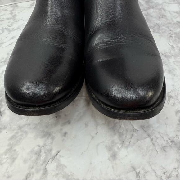 FRYE  Cara Roper Black Leather Ankle Boots - Women’s Sz 7.5 - Picture 7 of 16